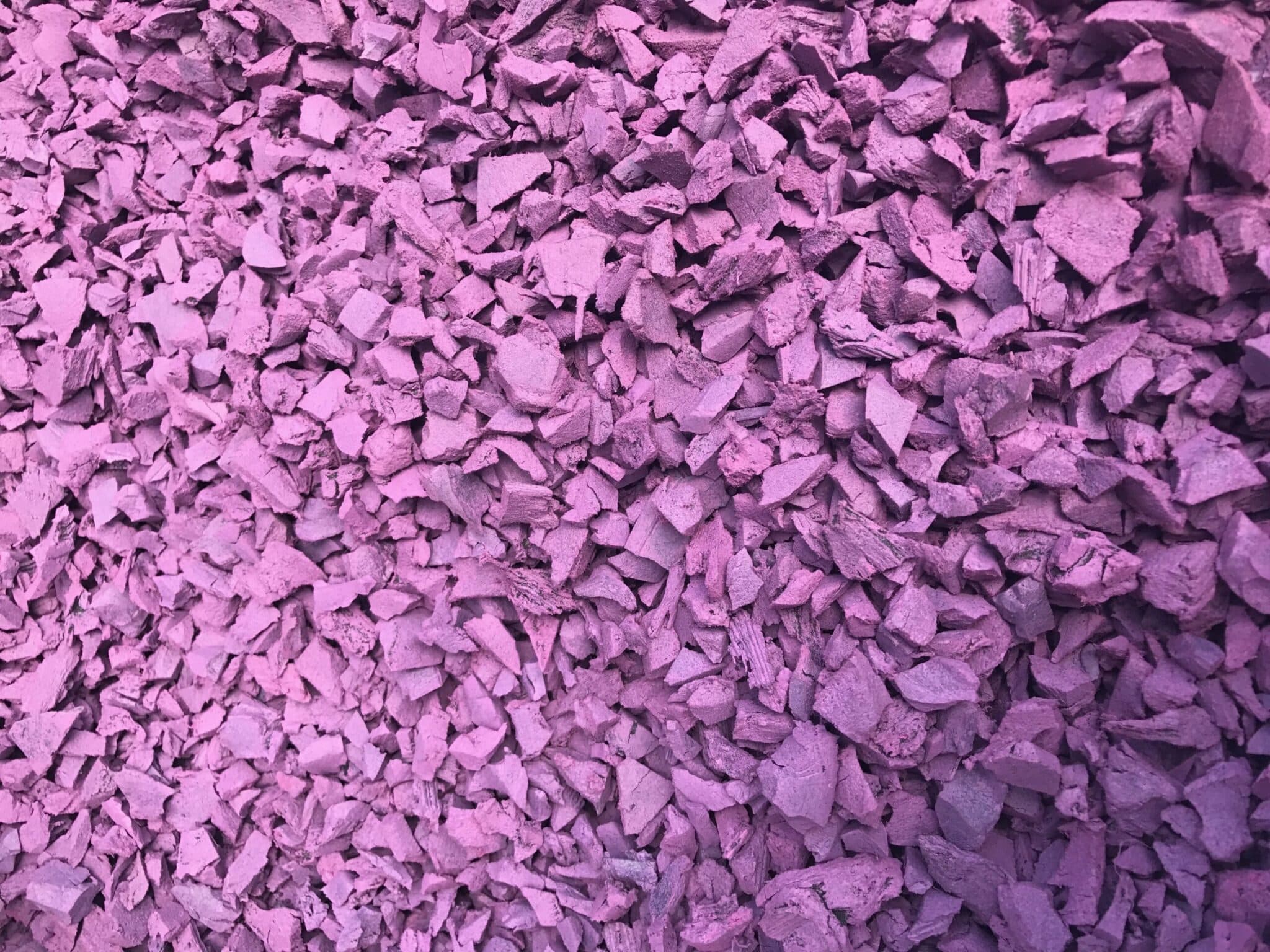 lilac rubber chippings
