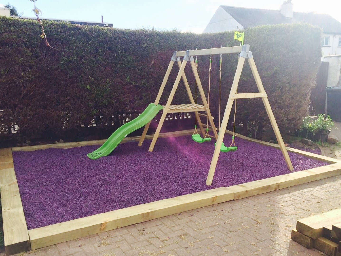 Lilac Rubber Chippings