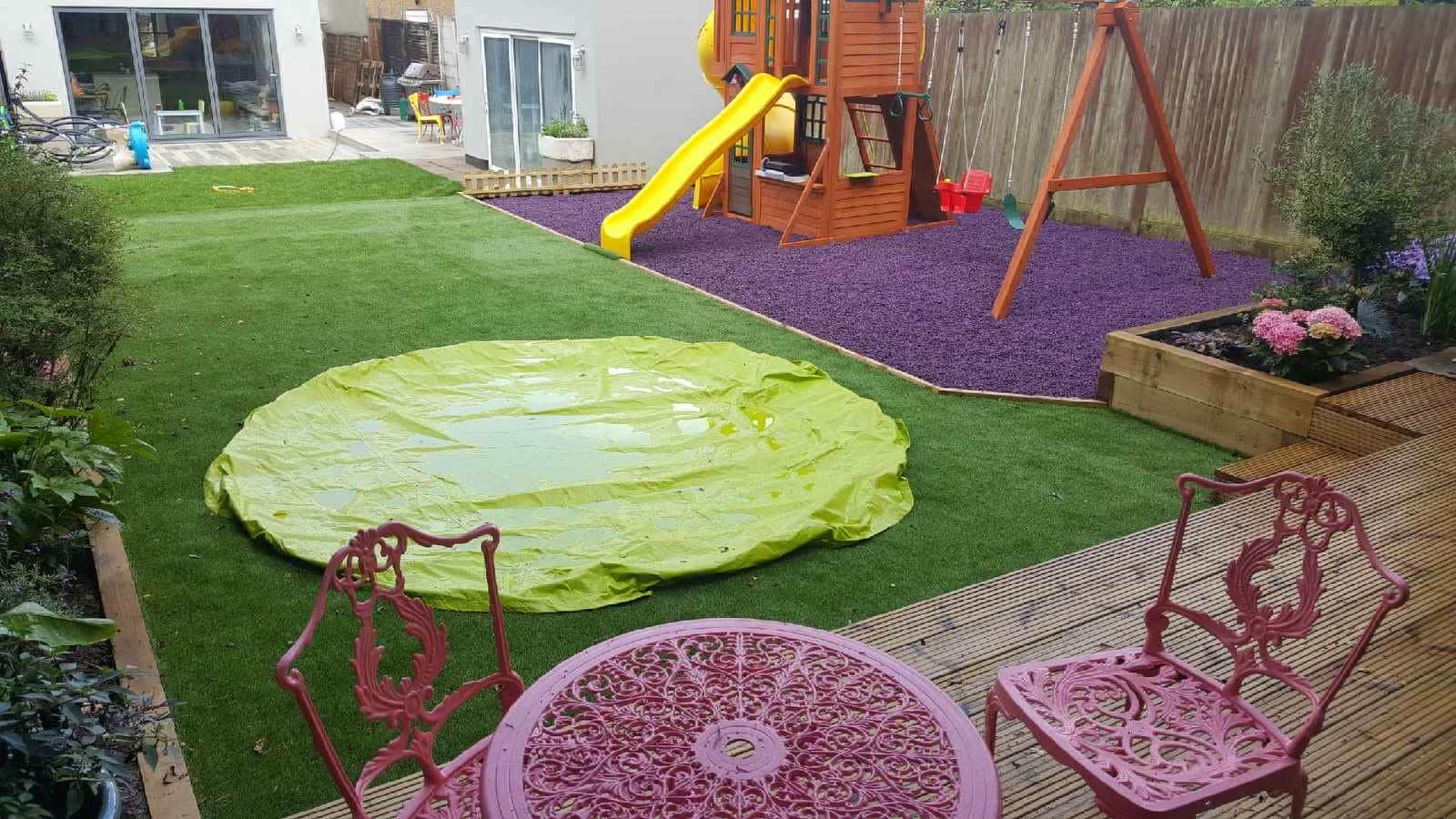 purple rubber chippings
